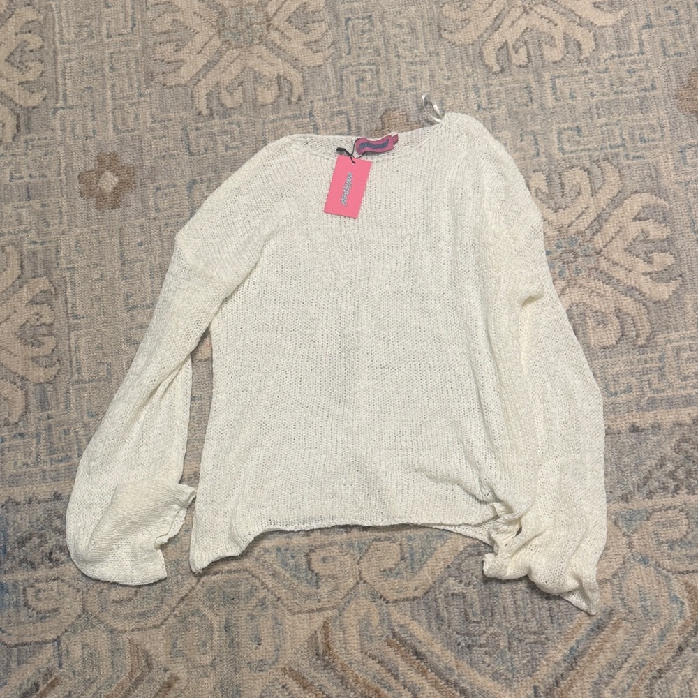 Edikted Off-White Knit Sweater